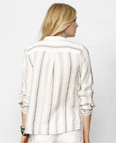 Thumbnail for your product : Denim & Supply Ralph Lauren Long-Sleeve Stand-Collar Striped Shirt