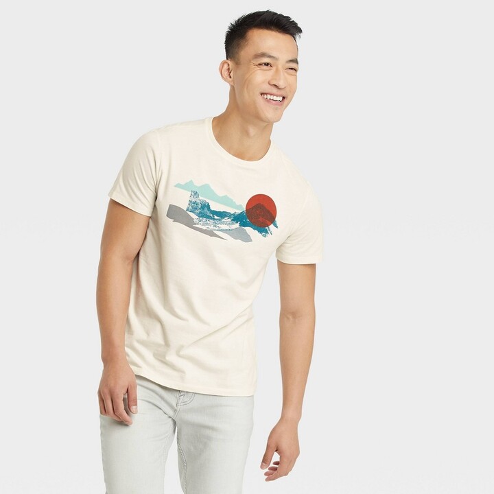 Men's Short Sleeve Graphic T-Shirt - Goodfellow & Co™ Ivory/Sun XL -  ShopStyle