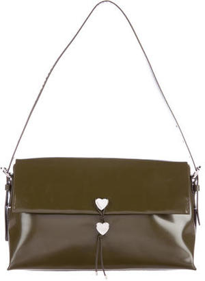 Moschino Patent Heart Shoulder Bag
