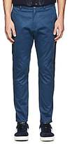 Thumbnail for your product : Barneys New York MEN'S GROSGRAIN-ACCENTED STRETCH-COTTON TROUSERS - MD. BLUE SIZE 34