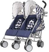 Thumbnail for your product : O Baby Obaby Leto Plus Twin Stroller and Footmuffs - Zigzag Navy