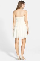 Thumbnail for your product : a. drea Embellished Bodice Strapless Skater Dress (Juniors)