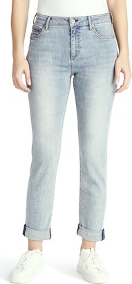 CHAPS Jeans Women's Plus Size Slim Boyfriend Roll Cuffed Jean - ShopStyle