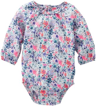Osh Kosh Woven Bodysuit (Baby) - Floral - 12 Months