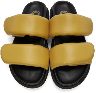 Dries Van Noten Yellow Nylon Padded Sandals