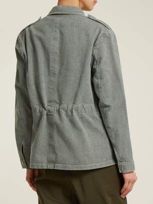 Myar - Oversized Denim Army Jacket - Womens - Grey