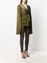 Thumbnail for your product : Balmain Twisted Belted Cape Jacket