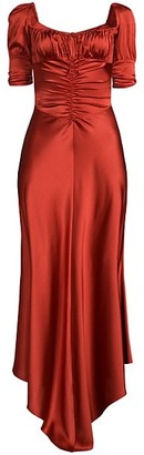 Alexis Noerene Ruched Stretch-Silk Dress