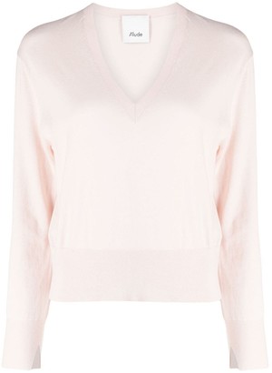Allude Cotton-Cashmere Blend Knitted Top