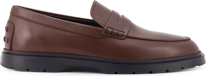 Tod's Ibrido Leather Loafers