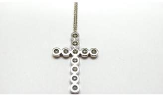 Tiffany & Co. Platinum Round Brilliant Diamond Cross Pendant Necklace