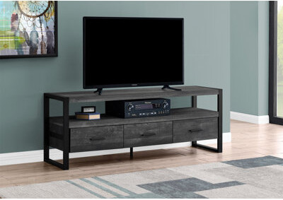17 Stories Stylish TV Stand with Storage Drawers and Open Shelf for Audio/Visual Units, Ideal for Living Room and Bedroom