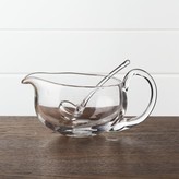 Thumbnail for your product : Crate & Barrel Deluxe Glass Gravy Boat with Ladle