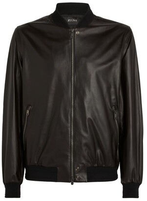 Ermenegildo Zegna Leather Bomber Jacket - ShopStyle