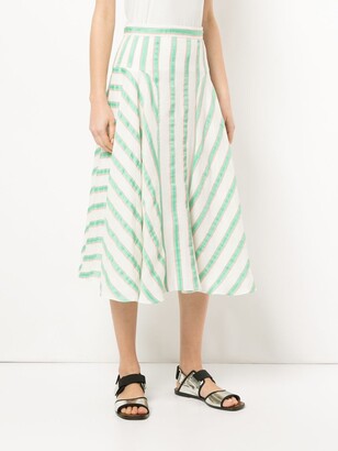 DELPOZO Flared Fitted Waist Skirt