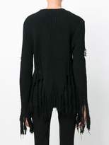 Thumbnail for your product : Balmain distressed ribbed jumper
