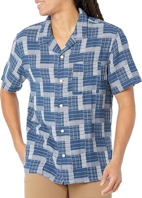 Levi's(r) Premium The Sunset Camp Shirt (Ellie Plaid Ensign Blue