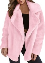 Thumbnail for your product : Ihaza Womens Winter Faux Fur Long Coat Warm Ladies Solid Jacket Parka Outerwear Cardigan