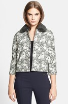 Thumbnail for your product : Tory Burch 'Fatima' Genuine Rabbit Collar Jacket