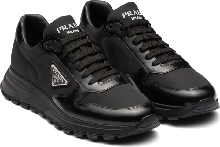 Prada Prax 01 Re-nylon And Brushed Leather Sneakers - ShopStyle