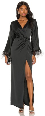 Michael Costello x REVOLVE Feather Trim Robe - ShopStyle Casual Jackets