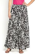 Thumbnail for your product : South Petite Crinkle Fashion Maxi Skirt - Mono Print