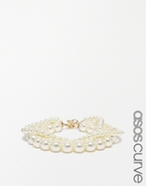 Thumbnail for your product : ASOS CURVE Faux Pearl Choker Necklace