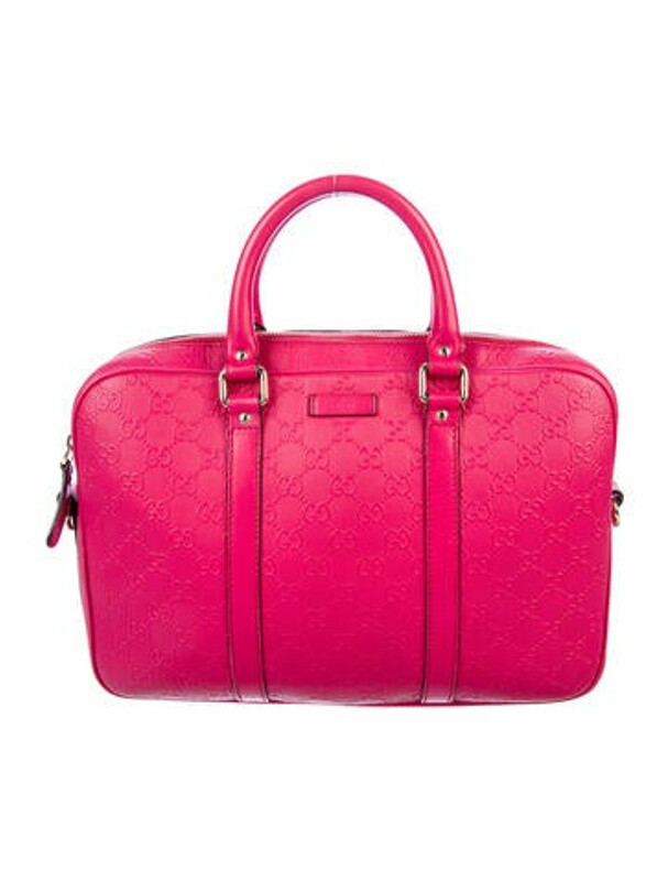 Gucci Signature Leather Briefcase Pink ShopStyle Shoulder Bags