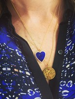 Thumbnail for your product : Jennifer Meyer Diamond Lapis Inlay Heart Pendant Necklace - Yellow Gold