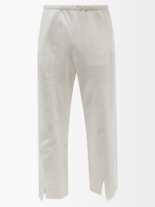 Kuro Split-cuff Cotton-jersey Track Pants - White