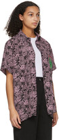 Thumbnail for your product : SSENSE WORKS SSENSE Exclusive Jeremy O. Harris Black & Pink Rose Bowling Shirt