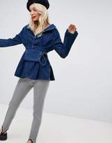 Thumbnail for your product : ASOS DESIGN denim fitted jacket with bag detail
