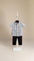 Thumbnail for your product : Burberry Paint Print Silk Cotton Shirt