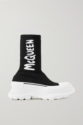 alexander mcqueen canvas boots