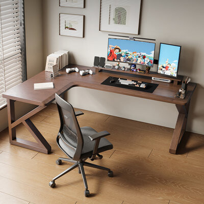 mingjingxing L-Shaped Solid Wood writing desk