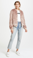 Thumbnail for your product : Mother The Letterman Faux Fur Jacket