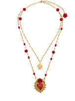 Dolce & Gabbana Sacred Heart double chain necklace