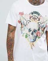 Thumbnail for your product : Pull&Bear T-Shirt With Skull Print In White