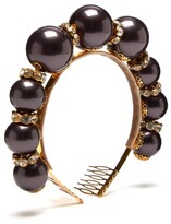Thumbnail for your product : Dolce & Gabbana Crystal And Faux-pearl Headband - Black