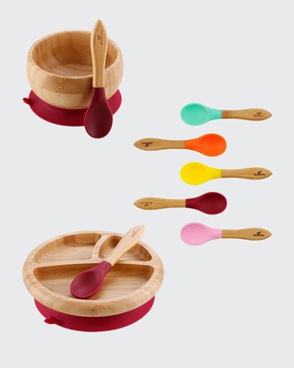 Avanchy Baby's Bamboo Suction Bowl, Plate & Spoon Set