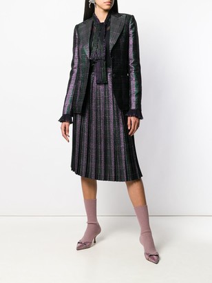 Marco De Vincenzo Checked Pleated Skirt