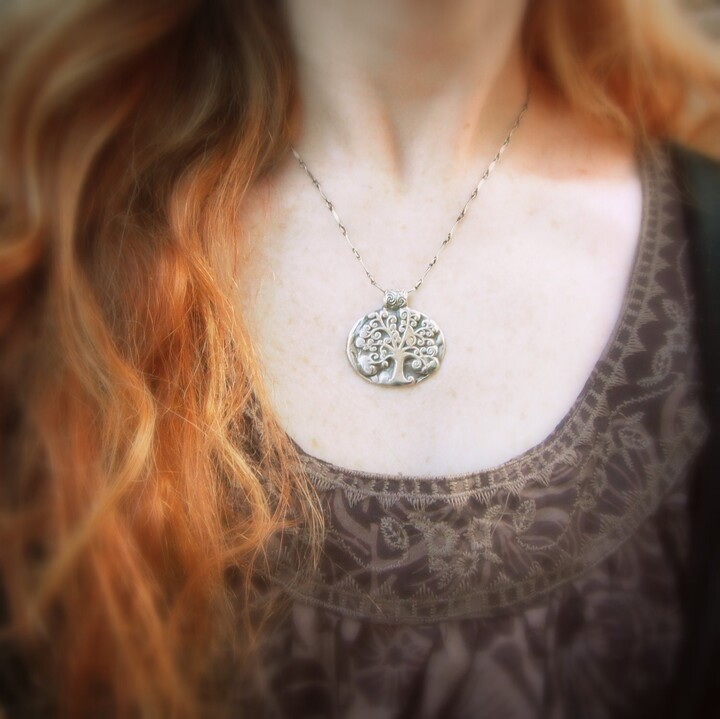 Etsy Tree Of Life Necklace - Silvan Artisan Handcrafted With Recycled Fine Silver