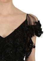 Thumbnail for your product : Embellished Flower Appliqués Tulle Gown