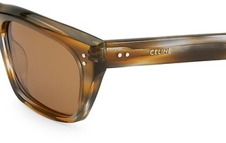Celine 53MM Animal Print Square Sunglasses