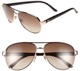 Thumbnail for your product : Gucci Metal 58mm Aviator Sunglasses