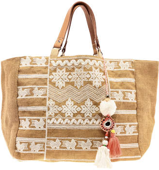 Star Mela Jute Embroidered Tote