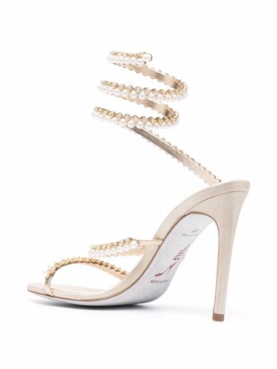 Rene Caovilla Cleo pearl-embellished sandals