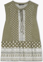 Thumbnail for your product : Lucky Brand Border Print Peplum Top