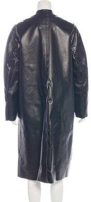 Calvin Klein Collection Deconstructed Collarless Overcoat