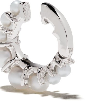 Annoushka 18kt White Gold Diamonds & Pearls Ear Cuff